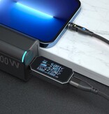 AUFU USB Type C to iPhone Lightning Magnetic Charging Cable - 1.8 Meter - 100W USB-C Fast Charging Charger Data Cable - Black