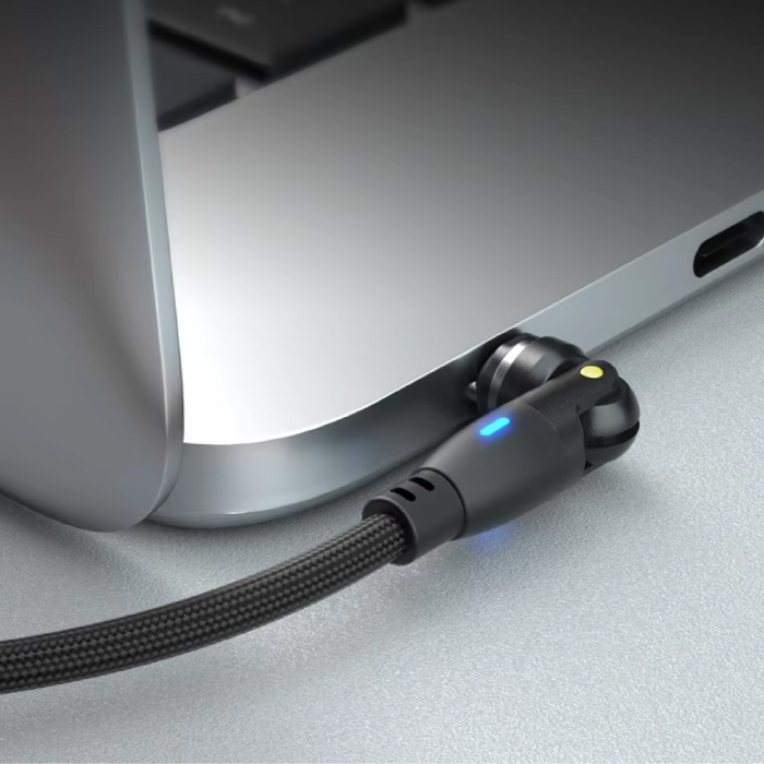 AUFU Magnetyczny kabel ładujący USB typu C na USB typu C – 1,8 m – Kabel do szybkiego ładowania USB-C 100 W – zielony