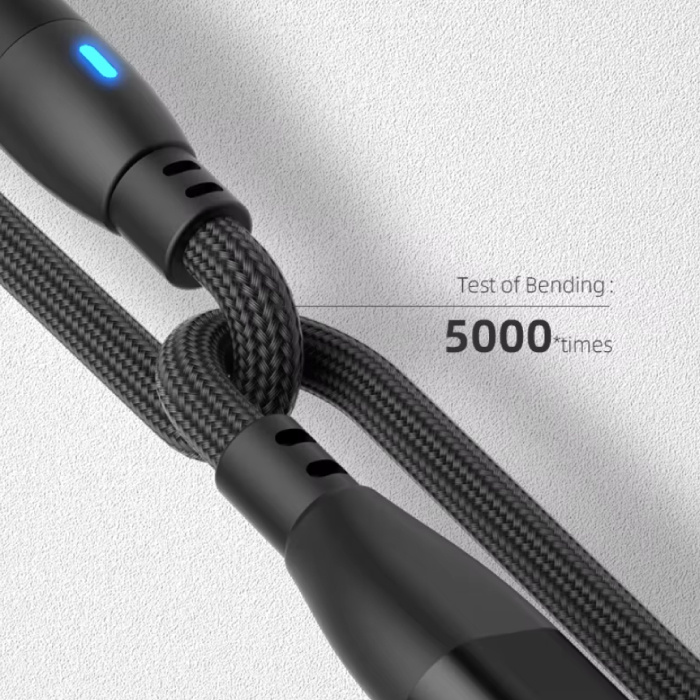 AUFU Magnetyczny kabel ładujący USB typu C na USB typu C – 1,8 m – Kabel do szybkiego ładowania USB-C 100 W – zielony