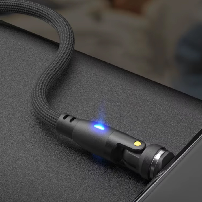 AUFU Magnetyczny kabel ładujący USB typu C na USB typu C – 1,8 m – Kabel do szybkiego ładowania USB-C 100 W – zielony