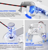 Bonacell Gaming Controller for PS5 / PS4 / PC - Wired Gamepad with Vibration - White