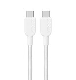 ANKER Kabel do ładowania USB-C na USB-C — 240 W. Kabel do transmisji danych typu C. Kabel do ładowania o długości 90 cm — biały