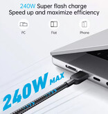 ANKER Kabel do ładowania USB-C na USB-C — 240 W. Kabel do transmisji danych typu C. Kabel do ładowania o długości 90 cm — biały