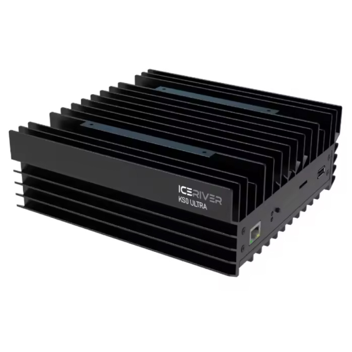 Iceriver KS0 Ultra - Macchina per il miner di criptovalute Bitcoin Solo KASPA - 400GH/s - Nero