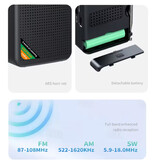 JOC TG77 Notfallradio mit Batterie - USD-C wiederaufladbar - FM AM SW Radio - Gold