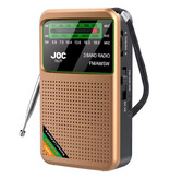 JOC Radio d'urgence TG77 sur batterie - Rechargeable USD-C - Radio FM AM SW - Or