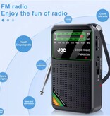 JOC Radio di emergenza TG66 a batteria - USD-C ricaricabile - Radio FM AM SW - Nero
