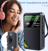JOC Radio di emergenza TG66 a batteria - USD-C ricaricabile - Radio FM AM SW - Nero