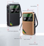 JOC Radio di emergenza TG66 a batteria - USD-C ricaricabile - Radio FM AM SW - Nero