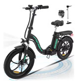 HITWAY Vélo électrique BK6 - Fatbike intelligent pliable 20" - 250 W - 36 V/12 Ah - Noir