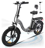 HITWAY Vélo électrique BK6 - Fatbike intelligent pliable 20" - 250 W - 36 V/12 Ah - Noir