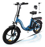 HITWAY Vélo électrique BK6 - Fatbike intelligent pliable 20" - 250 W - 36 V/12 Ah - Noir