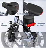JUICEASE Vélo électrique E14 - Fatbike intelligent pliable 14" - 500 W - 48 V / 10,4 Ah - Argent