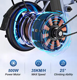 JUICEASE Vélo électrique E14 Pro - Fatbike intelligent pliable 14" - 500 W - 48 V / 15,6 Ah - Argent