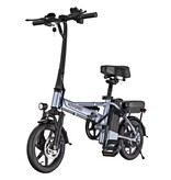 JUICEASE Vélo électrique E14 Pro - Fatbike intelligent pliable 14" - 500 W - 48 V / 15,6 Ah - Argent