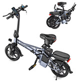 JUICEASE Vélo électrique E14 Pro - Fatbike intelligent pliable 14" - 500 W - 48 V / 15,6 Ah - Argent