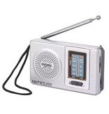 INDIN BC-R2048 Notfallradio mit Batterie - AM FM Radioempfänger - Silber
