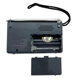 INDIN Radio de emergencia a batería BC-R2011 - Receptor de radio AM FM - Plateado