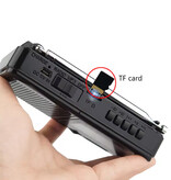 XHDATA D-328 Przenośne Radio Awaryjne - Akumulator 500mAh - Odbiornik Radiowy AM FM SW DSP - Czarny