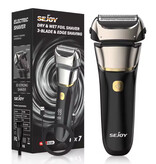 Sejoy Scheerapparaat met LED Display - Elektrsiche Tondeuse Baard Trimmer Draadloos Scheermachine - Zilver