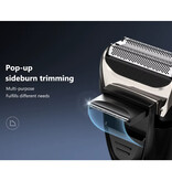 Sejoy Shaver with LED Display - Electric Hair Clipper Beard Trimmer Cordless Shaving Machine - Silver