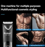 Kemei KM-1840 Scheerapparaat met LED Display - Elektrische Tondeuse Baard Trimmer Draadloos Scheermachine - Zwart