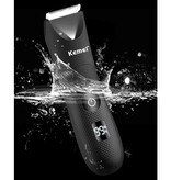 Kemei KM-1840 Scheerapparaat met LED Display - Elektrische Tondeuse Baard Trimmer Draadloos Scheermachine - Zwart