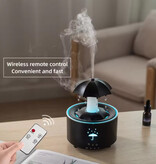 Newstyle Cascade décorative parapluie V88 - Éclairage LED - Fontaine humidificateur diffuseur de parfum - Noir
