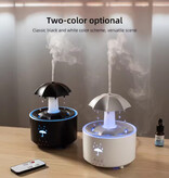 Newstyle V88 Umbrella Cascata decorativa - Illuminazione a LED - Fontana umidificatrice con diffusore di fragranze - Nero