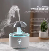 Newstyle Cascade décorative parapluie V88 - Éclairage LED - Fontaine humidificateur diffuseur de parfum - Blanc