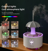 Newstyle Cascade décorative parapluie V88 - Éclairage LED - Fontaine humidificateur diffuseur de parfum - Blanc