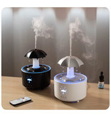 Newstyle Cascade décorative parapluie V88 - Éclairage LED - Fontaine humidificateur diffuseur de parfum - Blanc
