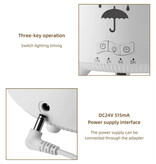 Newstyle V88 Umbrella - Cascada decorativa - Iluminación LED - Humidificador difusor de fragancia - Fuente - Color blanco
