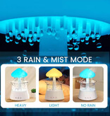 Kinscoter Umidificatore Rain Cloud - Diffusore di aromi Luce notturna - Illuminazione RGB - Marrone