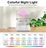Kinscoter Umidificatore Rain Cloud - Diffusore di aromi Luce notturna - Illuminazione RGB - Marrone