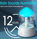 Kinscoter Nawilżacz Rain Cloud - Aroma Diffuser Night Light - Oświetlenie RGB - Biały
