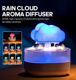 Kinscoter Humidificateur Rain Cloud - Diffuseur d'arômes - Veilleuse - Éclairage RVB - Blanc - Copy