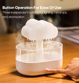 Kinscoter Humidificateur Rain Cloud - Diffuseur d'arômes - Veilleuse - Éclairage RVB - Blanc - Copy