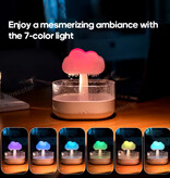 Kinscoter Humidificateur Rain Cloud - Diffuseur d'arômes - Veilleuse - Éclairage RVB - Blanc - Copy