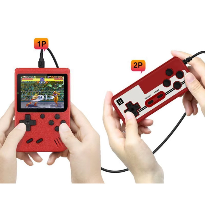 Stuff Certified® 400 in 1 Retro-Videospielkonsole - Tragbares Mini-Gamepad - Weiß