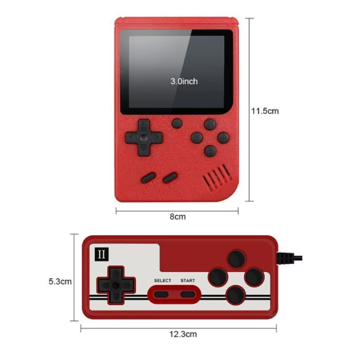 Stuff Certified® 400 in 1 Retro-Videospielkonsole - Tragbares Mini-Gamepad - Weiß