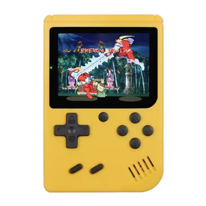400 in 1 Retro Video Game Console - Mini Portable Gamepad - Yellow