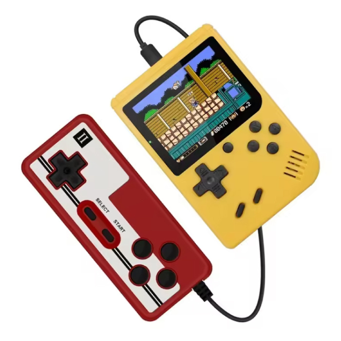 400 in 1 Retro Video Game Console met P2 Gamepad - Mini Draagbaar - Geel
