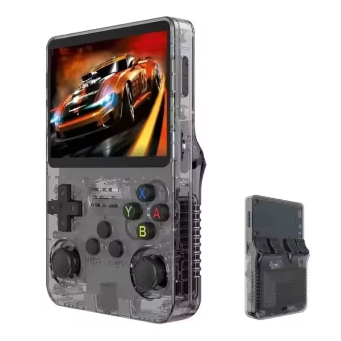 R36S R36S Retro Video Game Console - 128GB Opslagruimte - 3,5 Inch IPS Display - Mini Draagbare Gamepad - Linux Systeem - Zwart