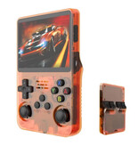 R36S Retro Video Game Console - 128GB Opslagruimte - 3,5 Inch IPS Display - Mini Draagbare Gamepad - Linux Systeem - Oranje