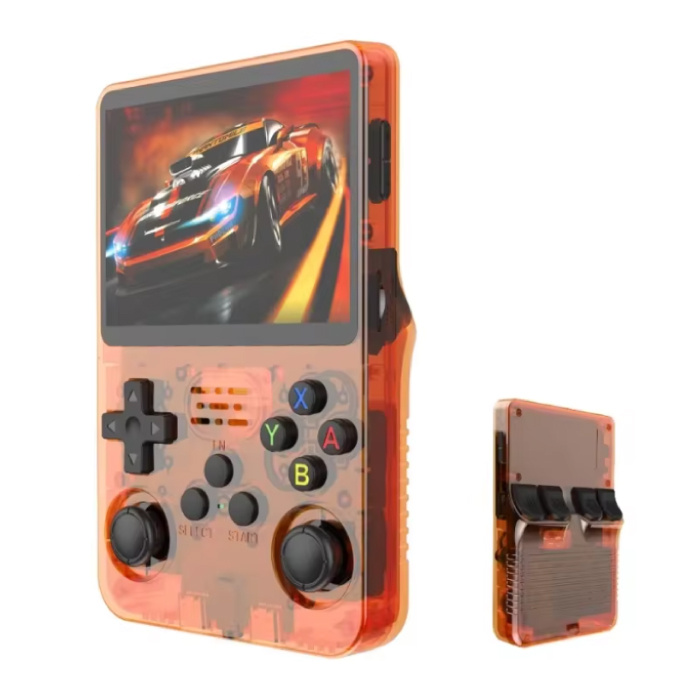 R36S R36S Retro Video Game Console - 128GB Opslagruimte - 3,5 Inch IPS Display - Mini Draagbare Gamepad - Linux Systeem - Oranje