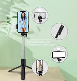 Fomscvka Selfie Stick retrattile - Smartphone Vlog Treppiede Selfie Stick - Rosa