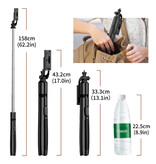 Stuff Certified® Q05 Selfie-Stick-Stativ - Einziehbarer Vlog-Stativ-Selfie-Stick - Schwarz