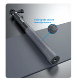 TELESIN Palo selfie de fibra de carbono de 1,2 metros - Trípode y monopié retráctil para vlogs - Negro