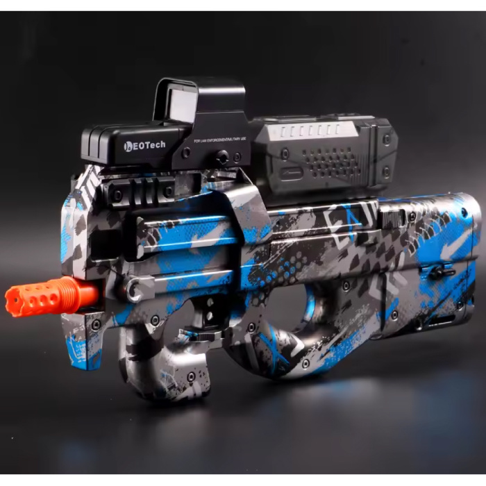 EOTech P90 Elektrischer Gel Blaster Vollautomatisch - Wasserspielzeug Schaum Shooter - Blau